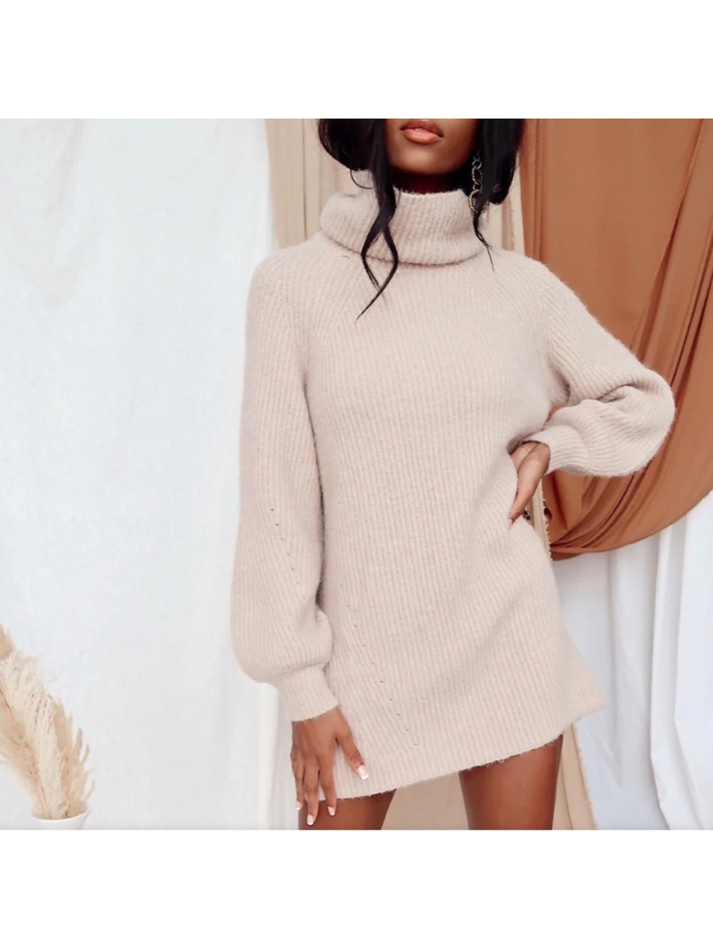 12th tribe Beau sweater dress in oatmeal